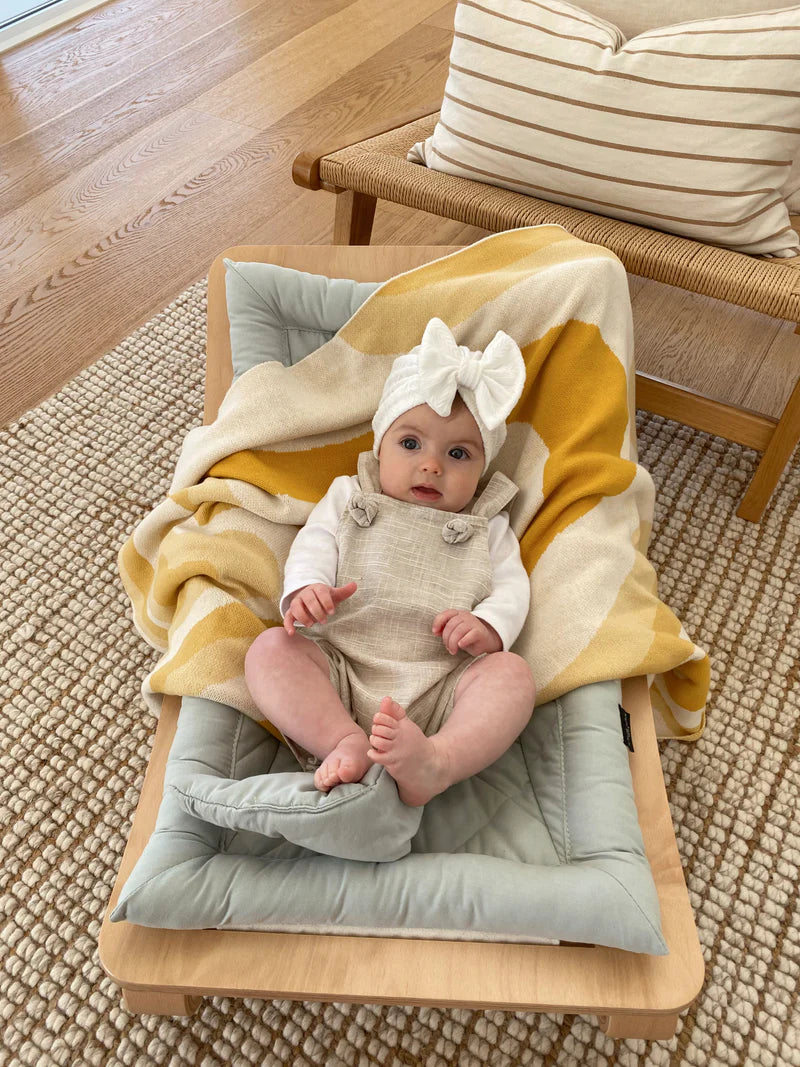 The Bundle Co Mustard Swirl Blanket