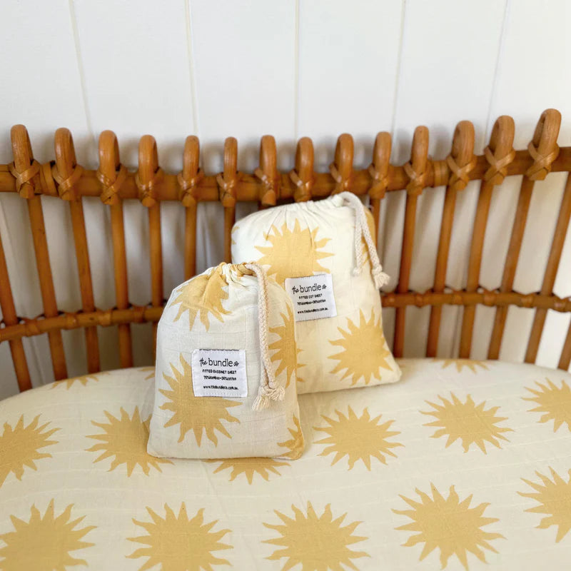 The Bundle Co Sunshine Fitted Cot Sheet
