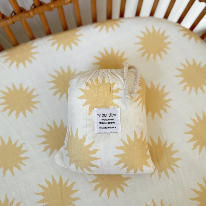 The Bundle Co Sunshine Fitted Cot Sheet