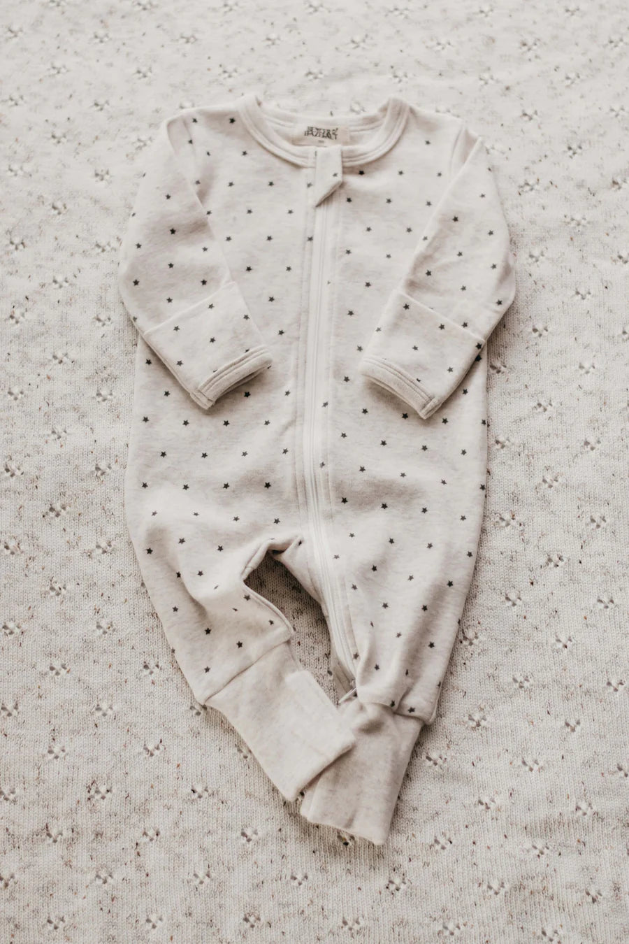 Bencer & Hazelnut Charcoal Stars Zipsuit